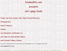 Tablet Screenshot of foodandlife.com